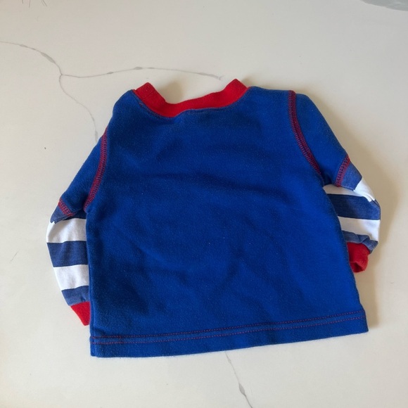 Disney Baby Y2K Mickey & Pluto Long Sleeve Varsity Style Shirt 3-6M Baby - Picture 3 of 6